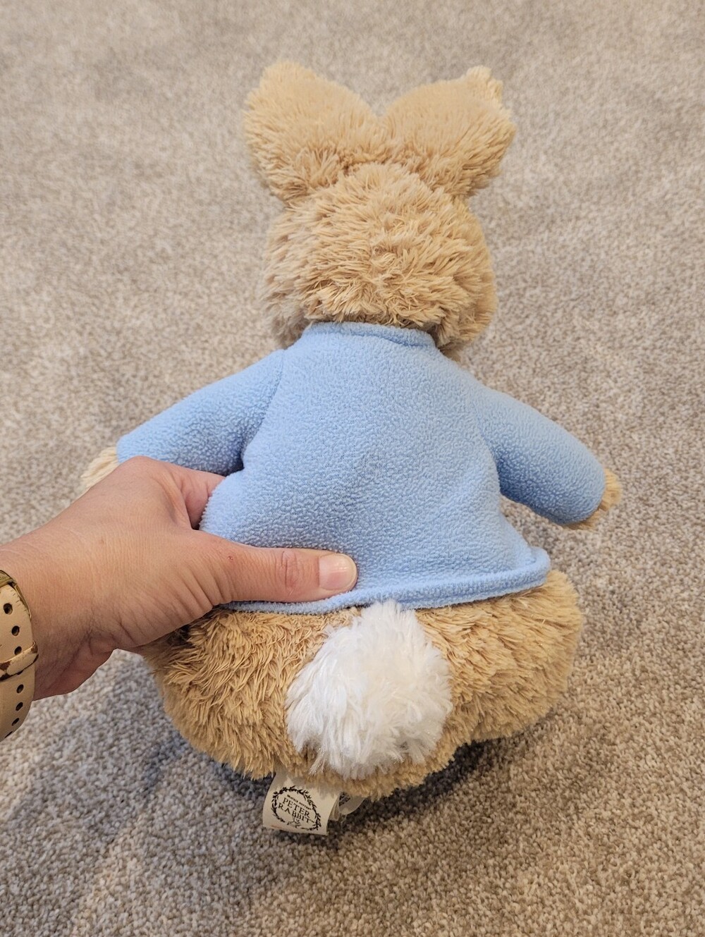 Gund Peter Rabbit Plush Bunny Toy with Light Blue Jacket - Picture 4 of 5